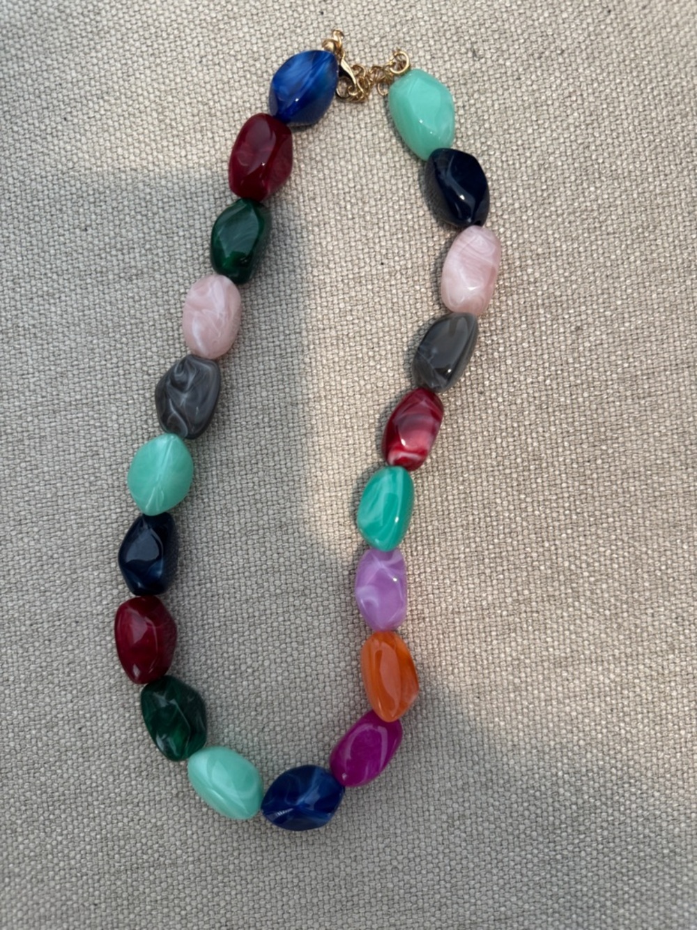 Multicolor Bead Choker Necklace